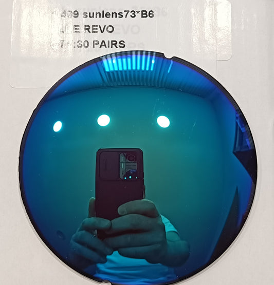 Einschleifen in eine Vollrandbrille: Blau Verspiegelt