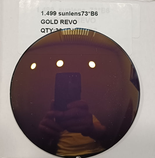 Einschleifen in eine Vollrandbrille: Gold Verspiegelt