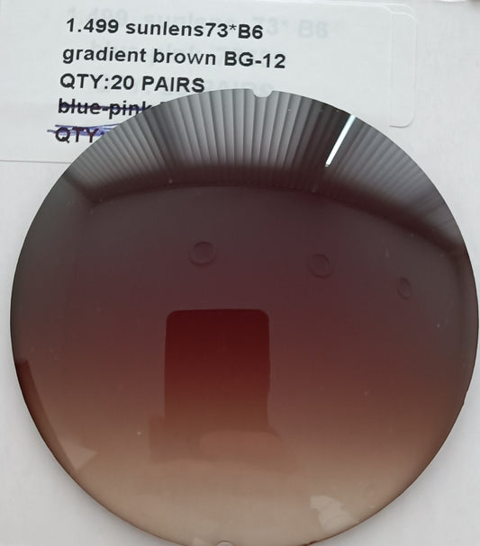 Grinding into full-rim glasses: Brown in the gradient