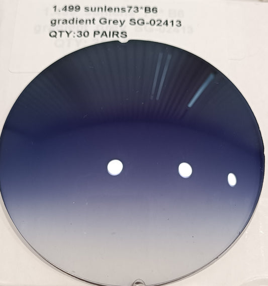 Grinding into full-rim glasses: Gray in the gradient
