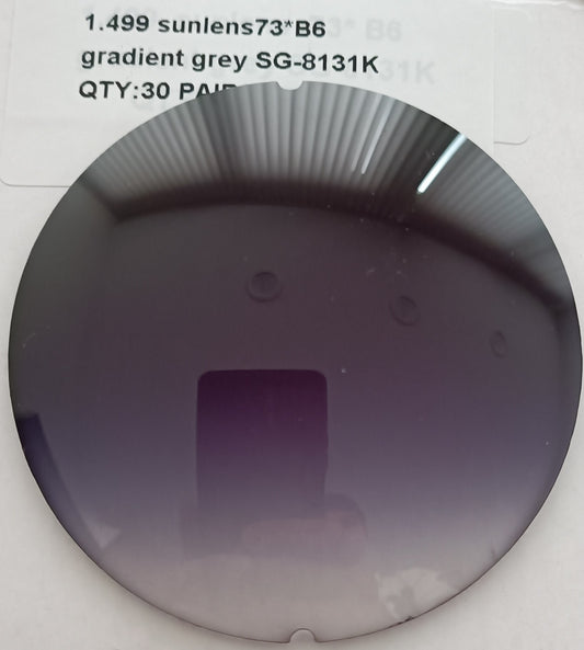 Grinding into full-rim glasses: Gray in the gradient