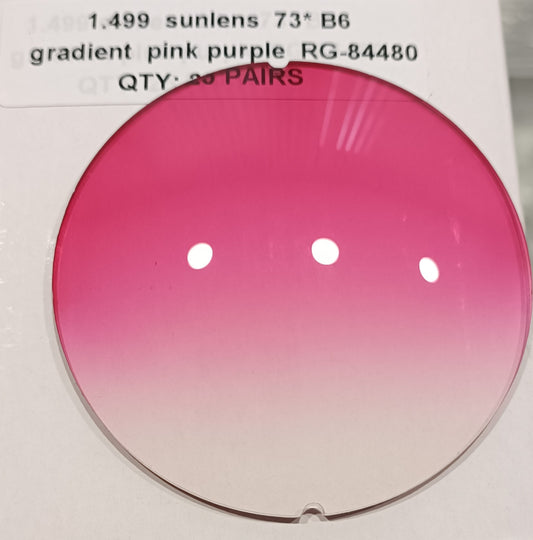 Grinding into full-rim glasses: Pink in the gradient