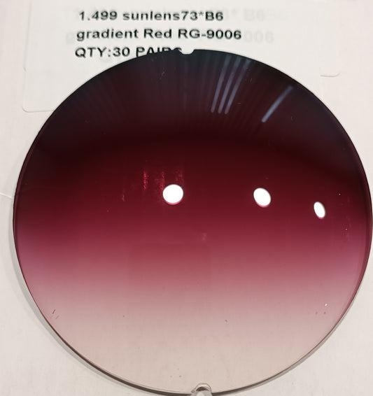 Grinding into full-rim glasses: Red in the gradient