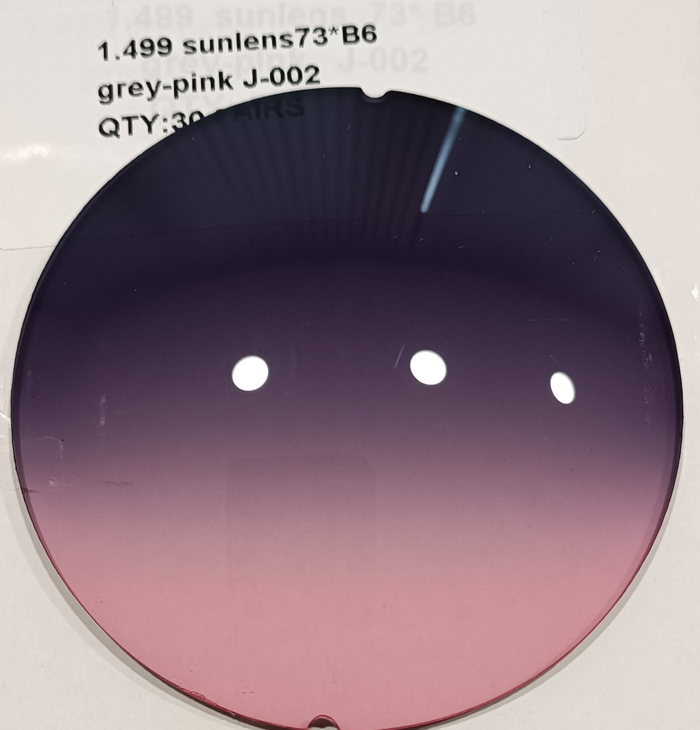 Einschleifen in eine Vollrandbrille: Grau-Pink im Verlauf