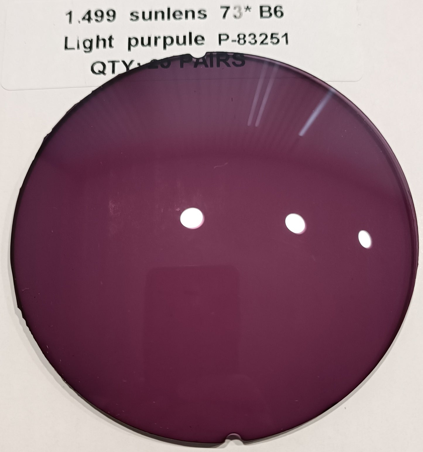 Einschleifen in eine Vollrandbrille: LIGHT PURPULE