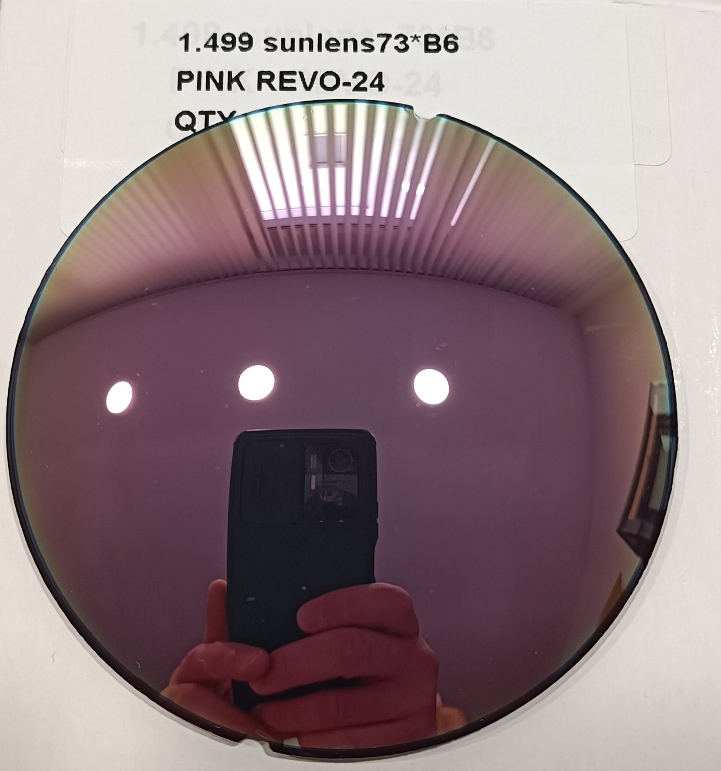 Einschleifen in eine Vollrandbrille: Pink Verspiegelt