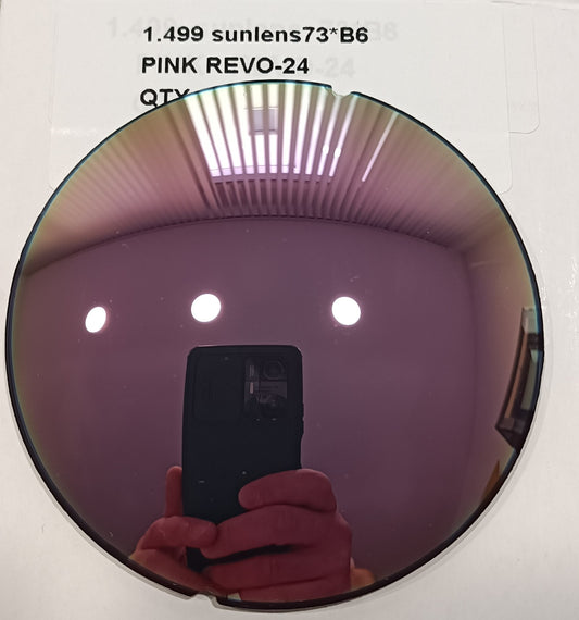 Einschleifen in eine Vollrandbrille: Pink Verspiegelt