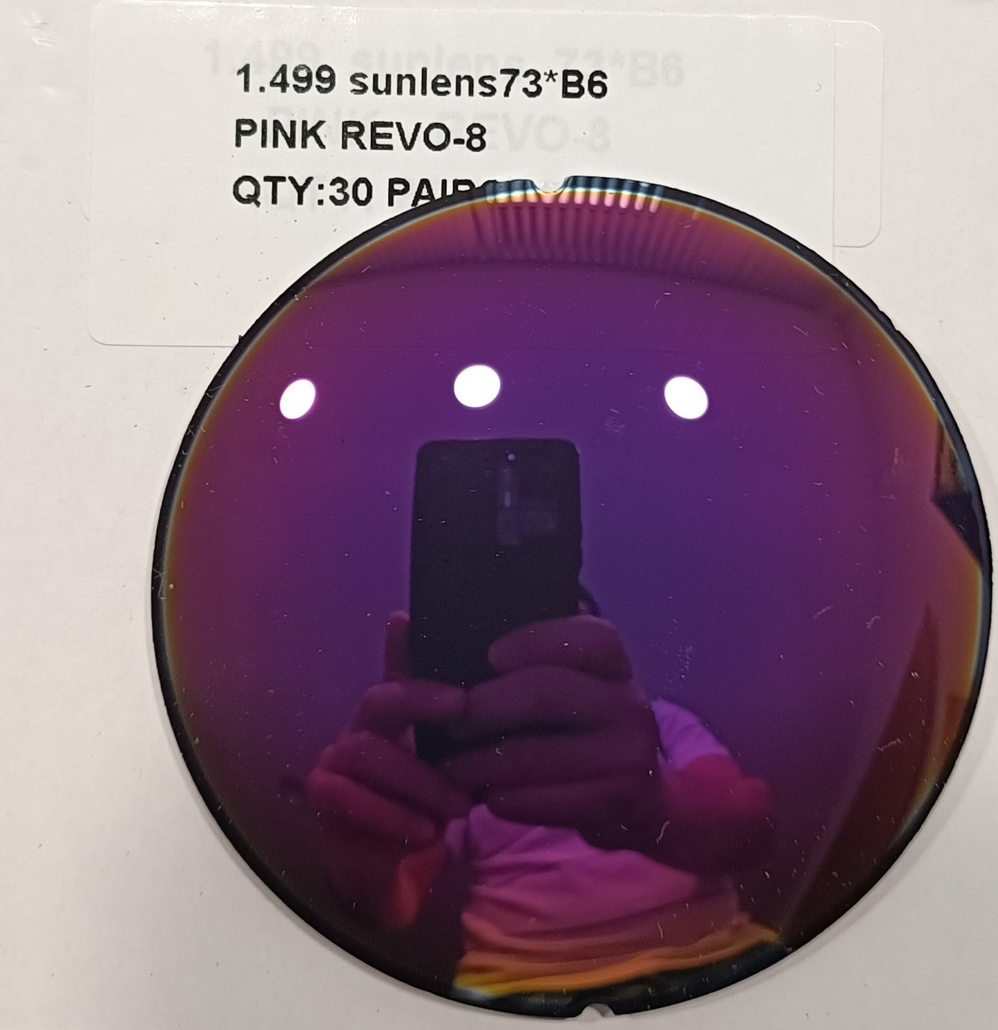 Einschleifen in eine Vollrandbrille: PINK Verspiegelt