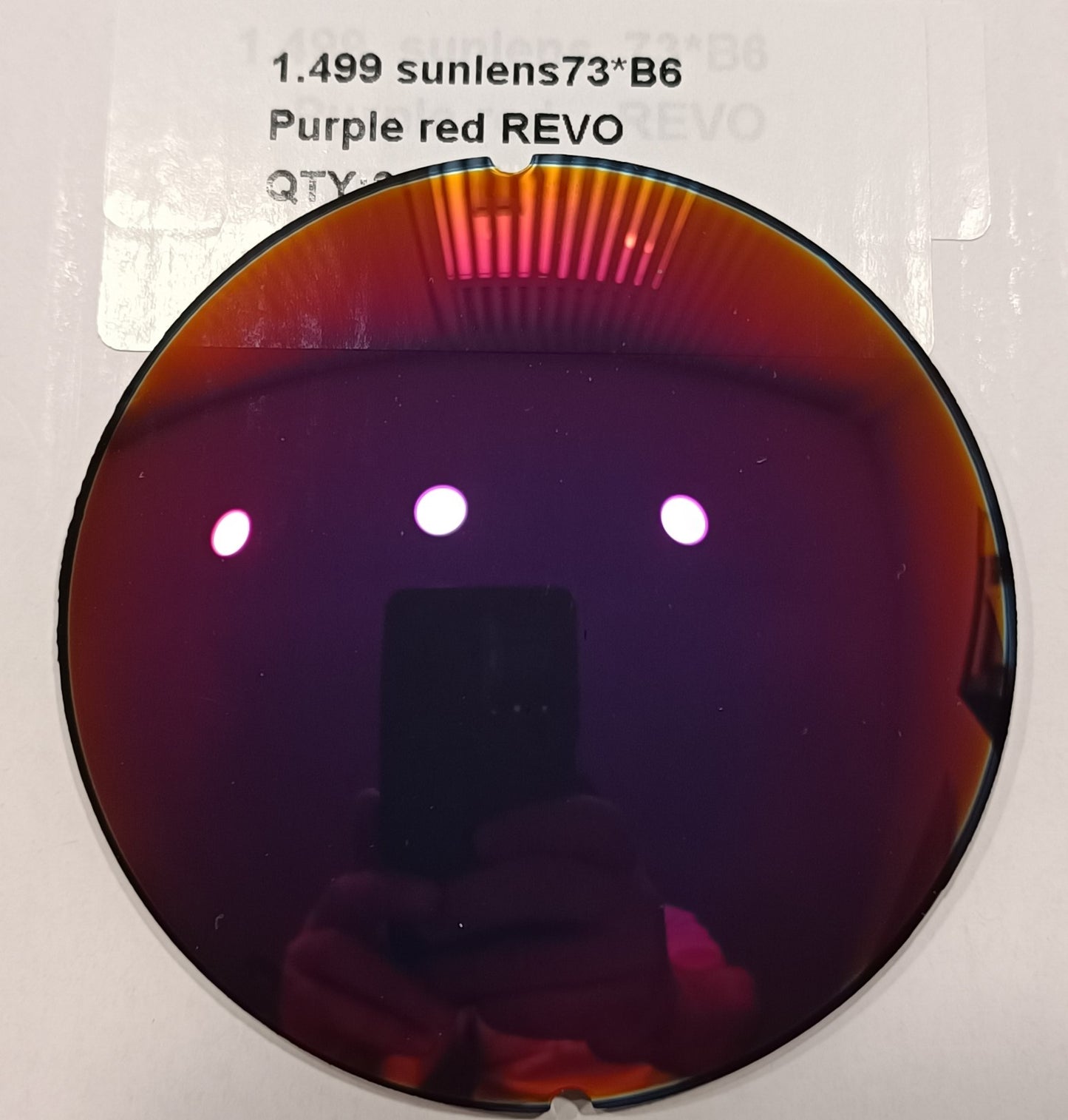 Einschleifen in eine Vollrandbrille: PURPLE RED Verspiegelt