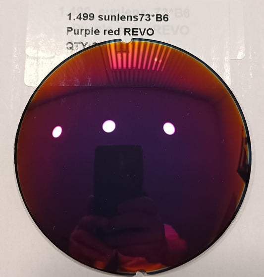 Einschleifen in eine Vollrandbrille: PURPLE RED Verspiegelt