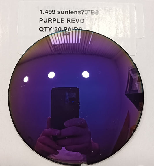 Einschleifen in eine Vollrandbrille: PURPLE Verspiegelt