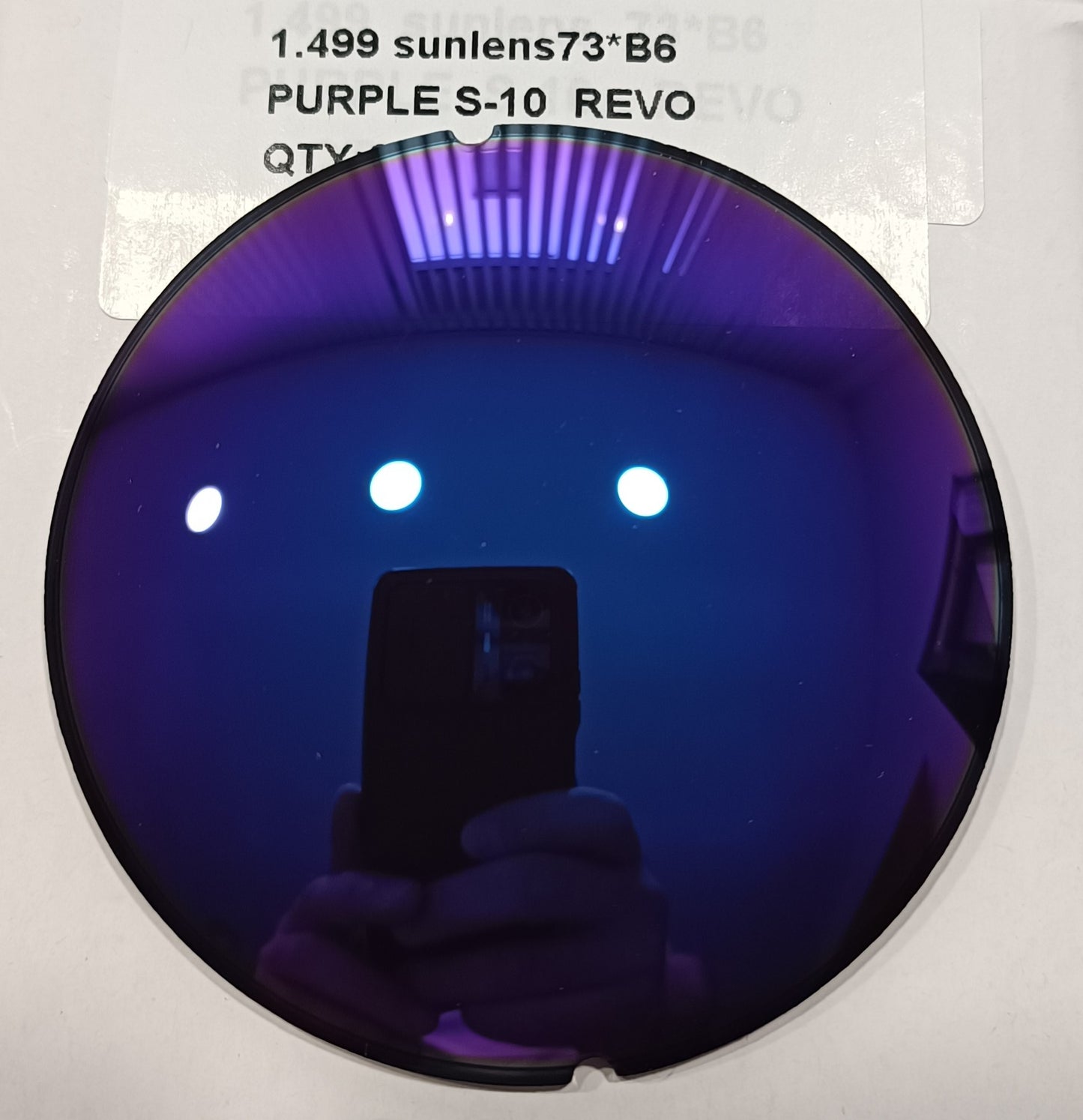 Einschleifen in eine Vollrandbrille: PURPLE S-10 Verspiegelt