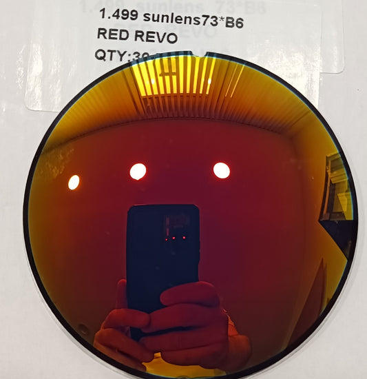 Einschleifen in eine Vollrandbrille: Rot Verspiegelt