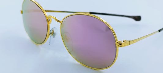 Sonnenbrille Vintage-Styl Gold Edition 24ct