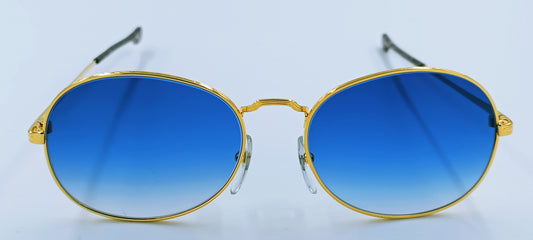 Sonnenbrille Vintage-Styl Gold Edition 24ct