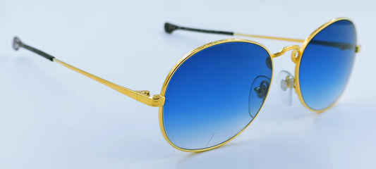 Sonnenbrille Vintage-Styl Gold Edition 24ct