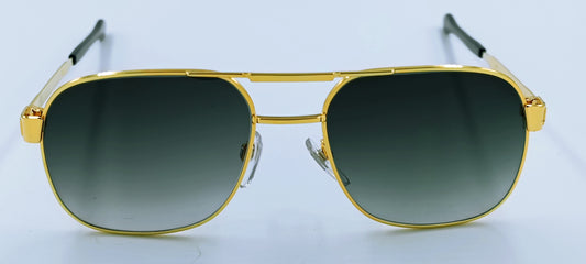 Sonnenbrille Vintage-Styl Gold Edition 24ct