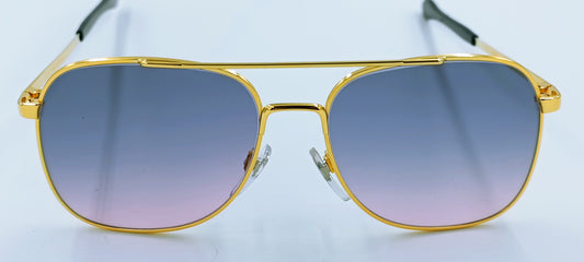 Sonnenbrille Vintage-Styl Gold Edition 24ct
