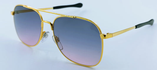Sonnenbrille Vintage-Styl Gold Edition 24ct