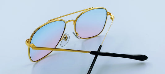 Sonnenbrille Vintage-Styl Gold Edition 24ct