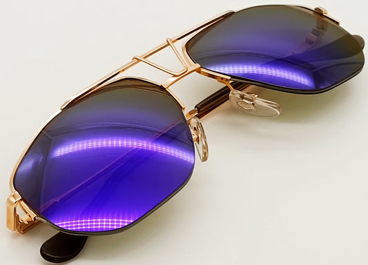 Vintage sunglasses Hampel E4L Collection 24ct rose gold