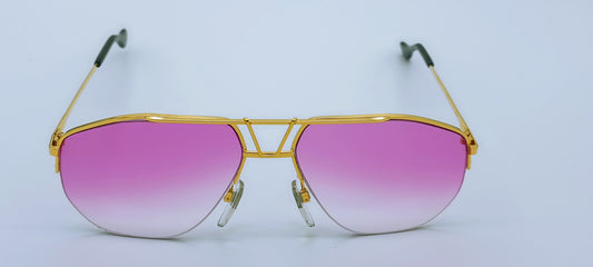 Vintage sunglasses Hampel E4L Collection 24ct yellow gold