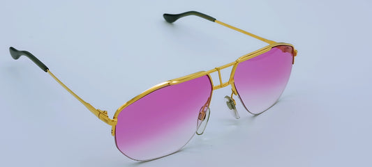 Vintage sunglasses Hampel E4L Collection 24ct yellow gold