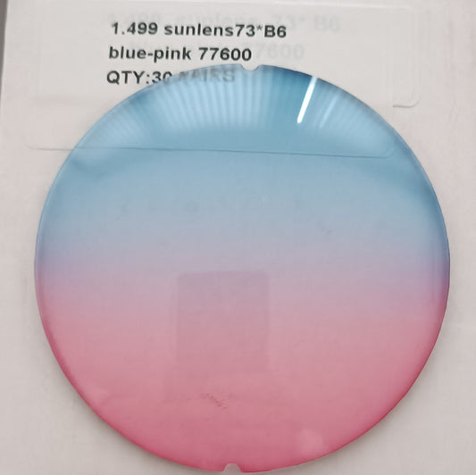 Grinding into full-rim glasses: blue-pink gradient 