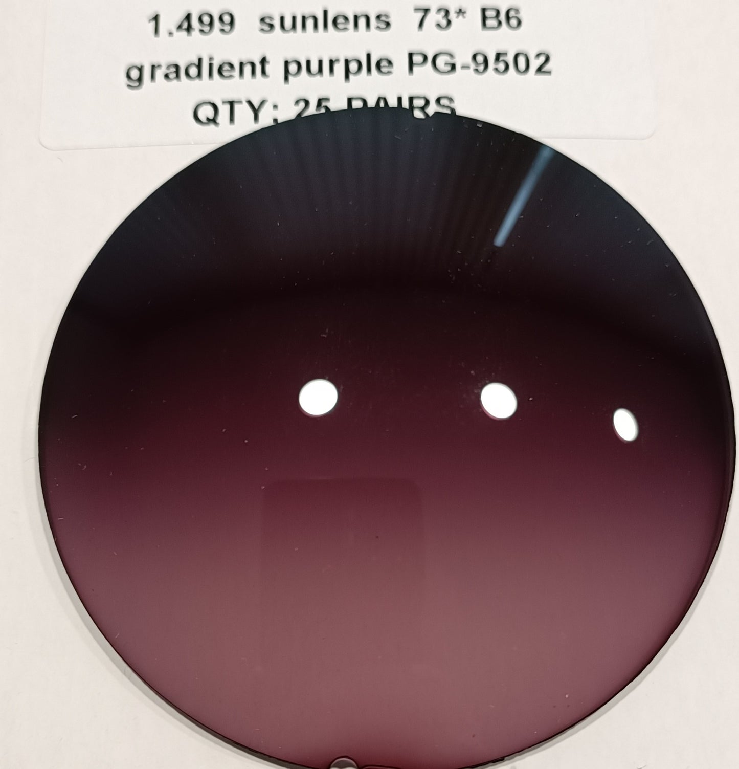 Grinding into full-rim glasses: Purple in the gradient 