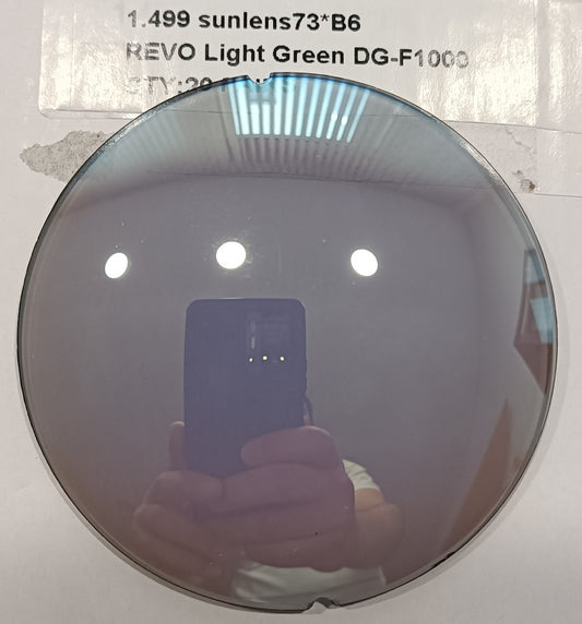 Grinding into full-rim glasses: LIGHT GREEN mirrored 