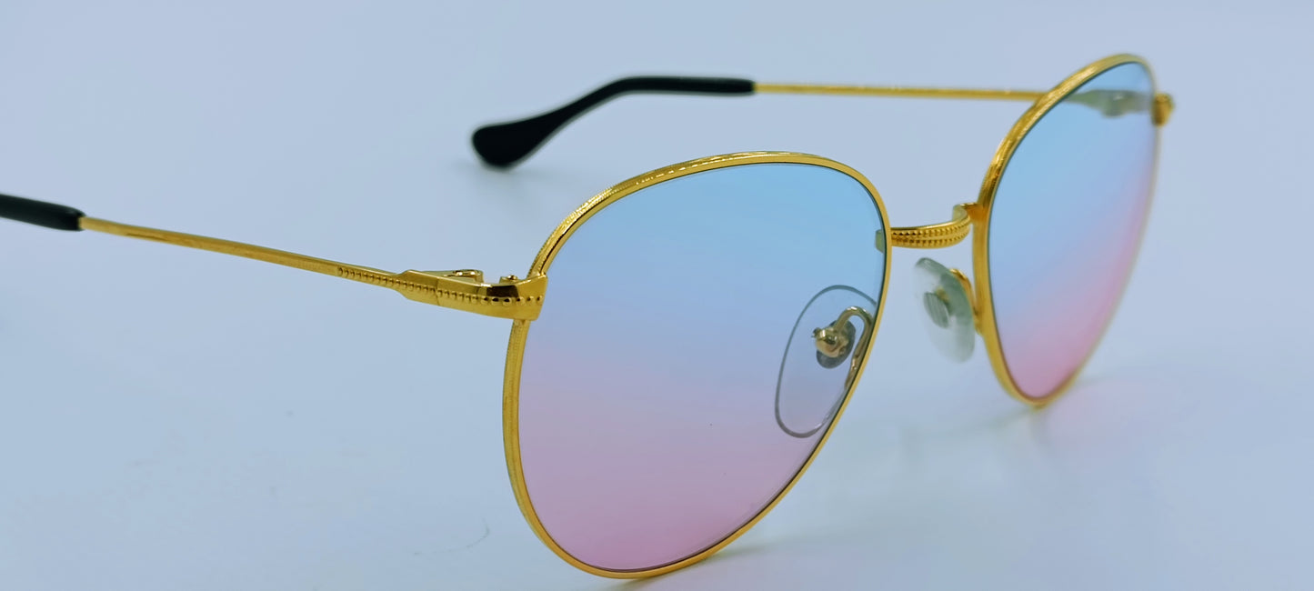 Sunglasses vintage style gold edition 24ct