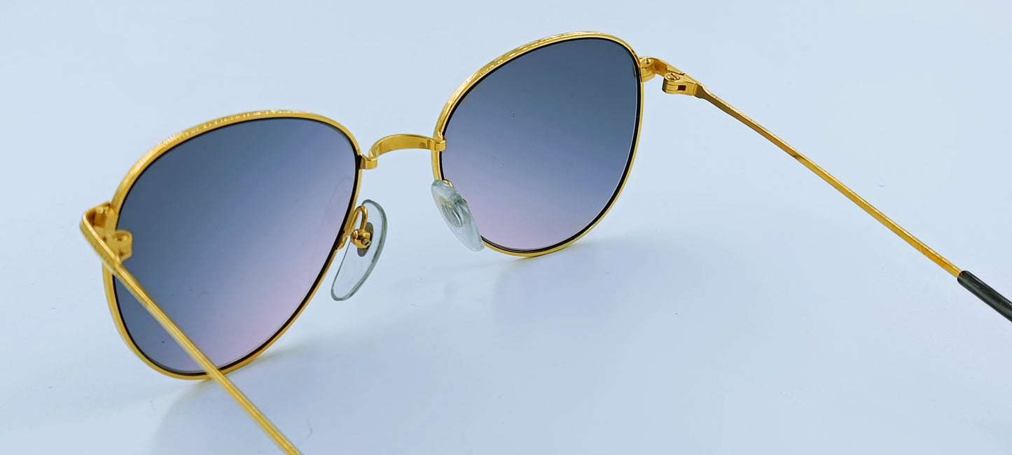 Sonnenbrille Vintage-Styl Gold Edition 24ct